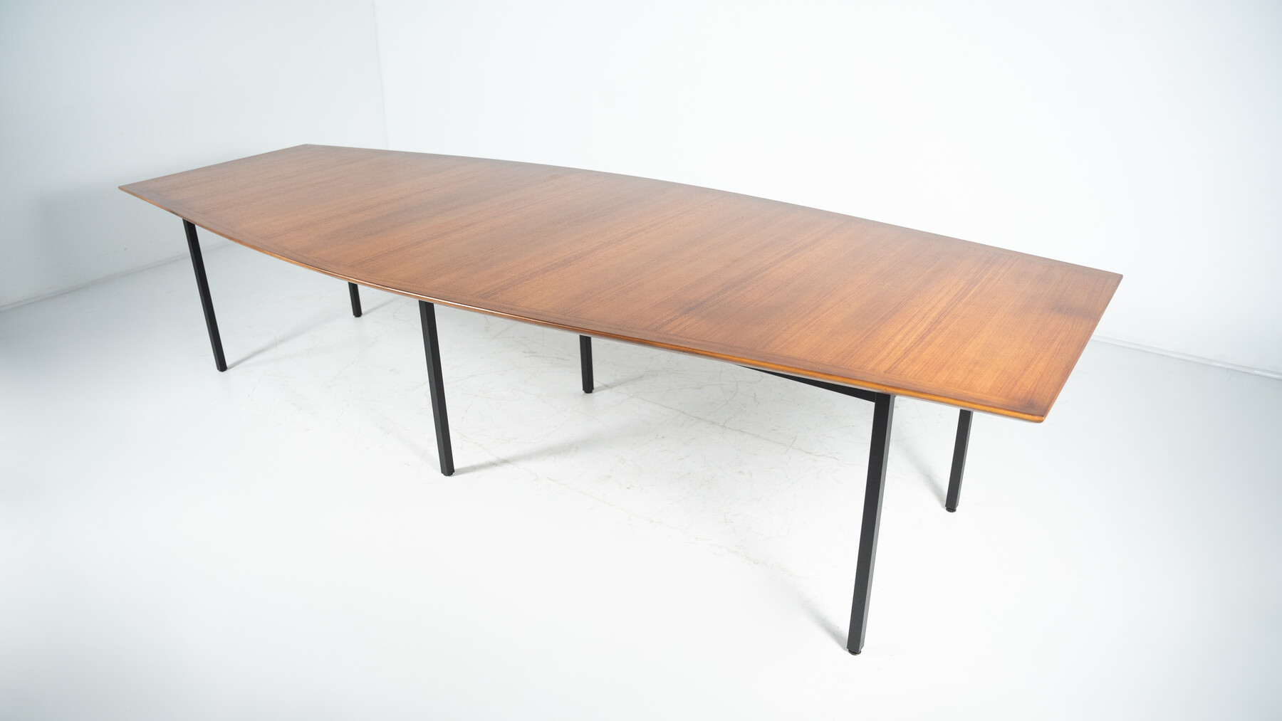 Mid-Century Modern Large Wooden Dining Table for Knoll 