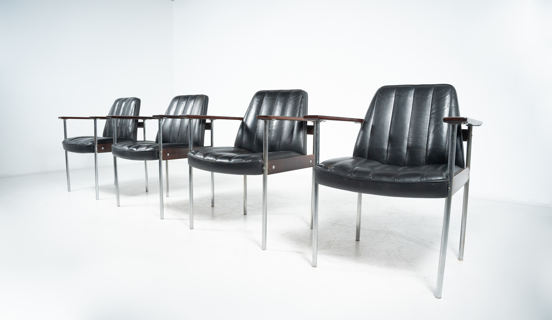 Mid-Century Modern Pair of  Armchairs Model 1001 by Sven Ivar Dysthe for Dokka Mobler - 2 pairs available