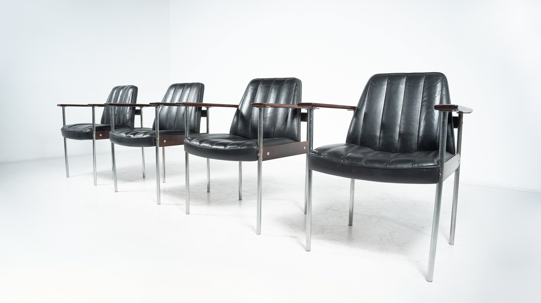 Mid-Century Modern Pair of  Armchairs Model 1001 by Sven Ivar Dysthe for Dokka Mobler - 2 pairs available