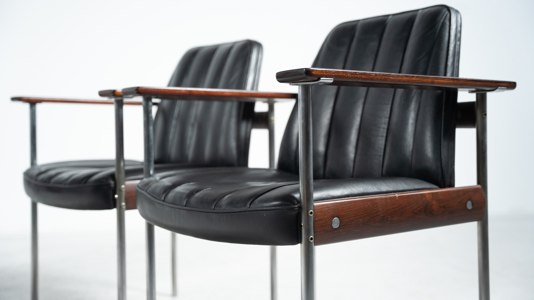 Mid-Century Modern Pair of  Armchairs Model 1001 by Sven Ivar Dysthe for Dokka Mobler - 2 pairs available