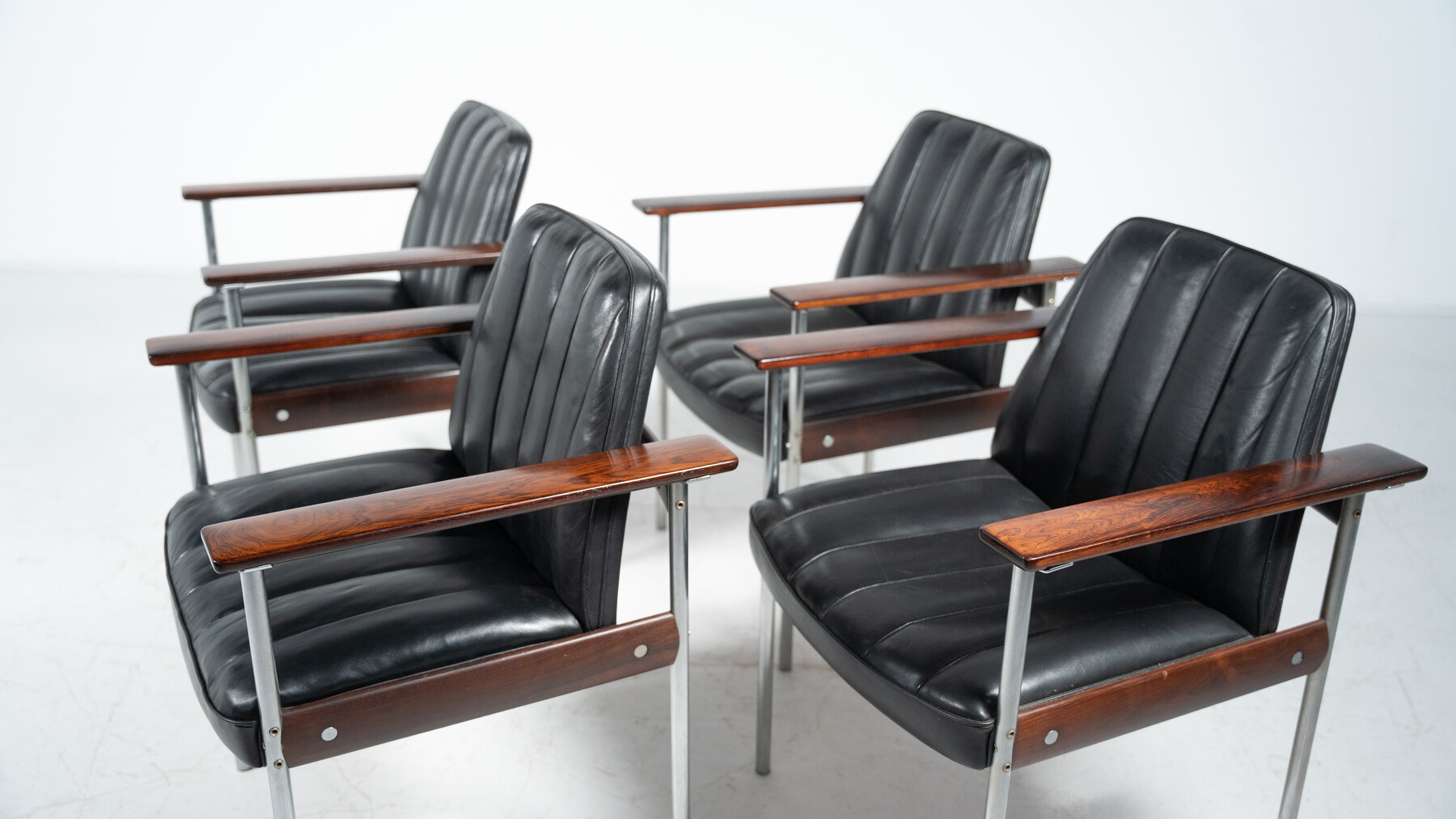 Mid-Century Modern Pair of  Armchairs Model 1001 by Sven Ivar Dysthe for Dokka Mobler - 2 pairs available