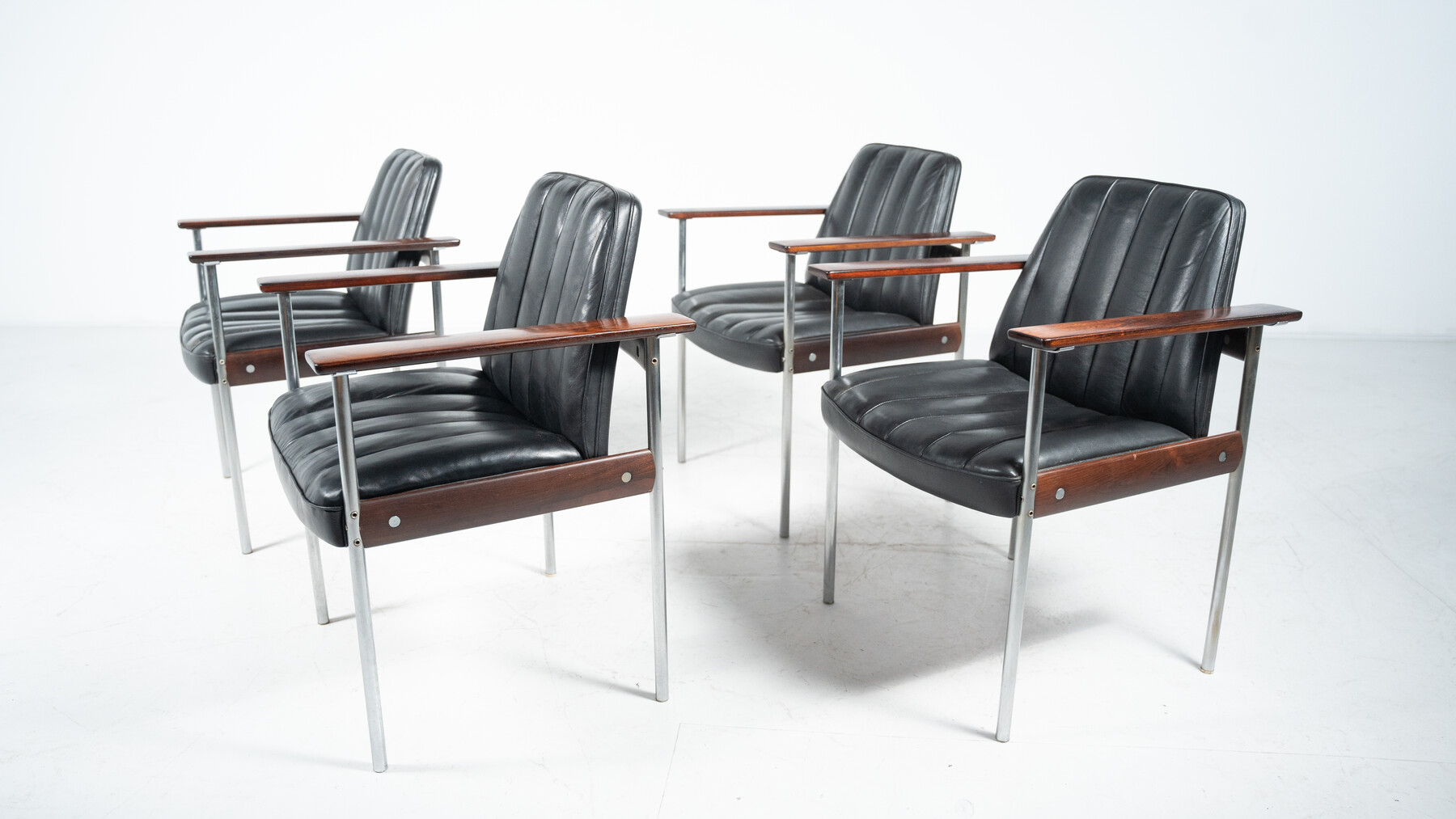 Mid-Century Modern Pair of  Armchairs Model 1001 by Sven Ivar Dysthe for Dokka Mobler - 2 pairs available