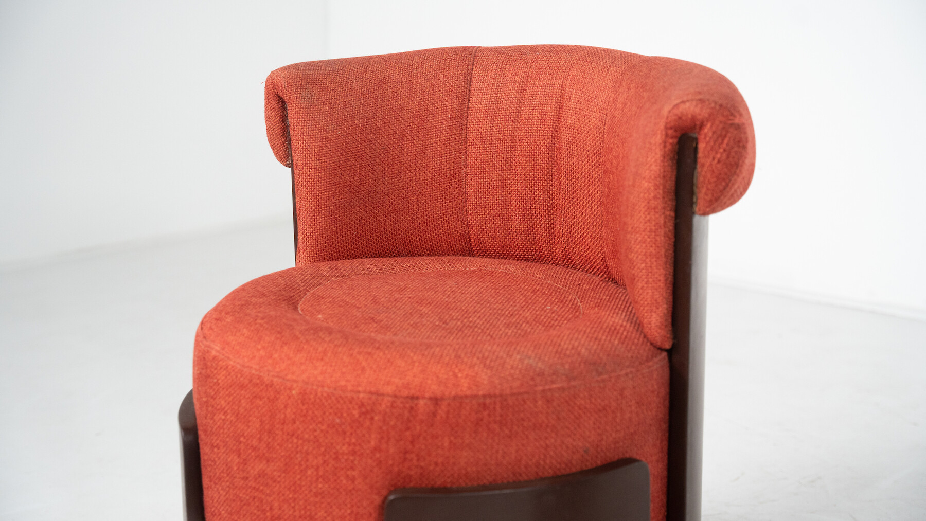 Mid-Century Modern Pair of Small Armchairs, Original fabric 