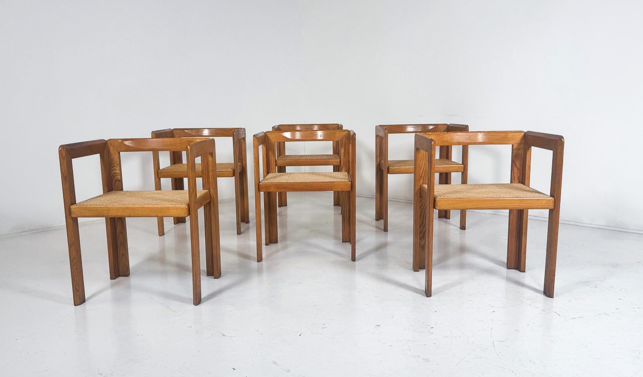 Mid-Century Modern Set of 6 Armchairs by Derk Jan De Vries, 1960s