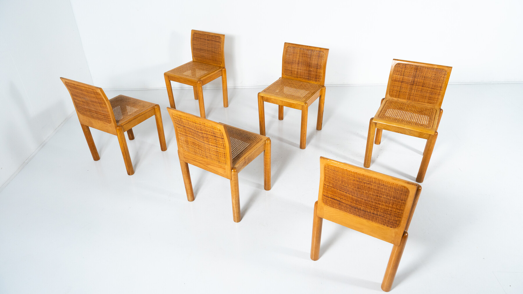 Mid-Century Modern Set of 6 Chairs, Italy, 1960s