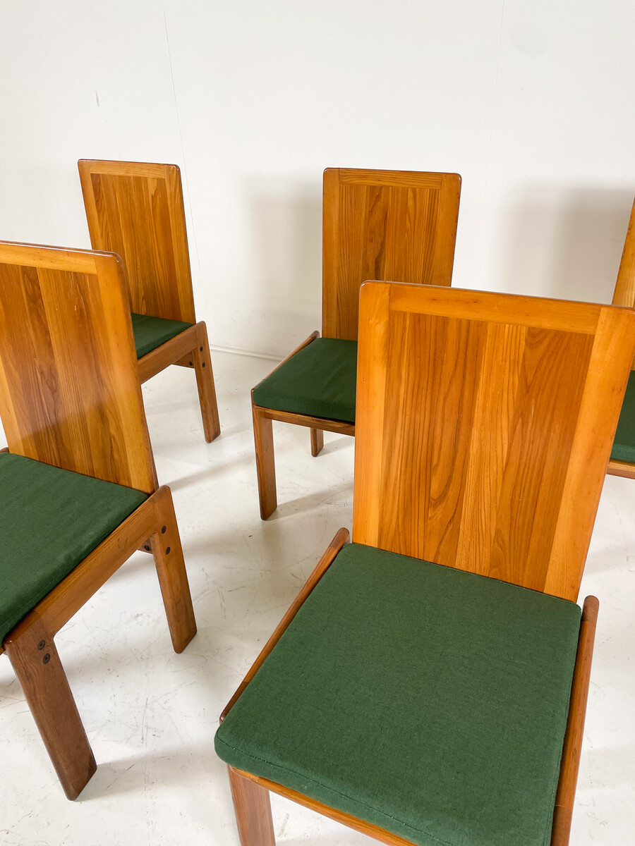 Mid-Century Modern Set of 6 Dining Chairs by  Romanutti, Italy, 1970s