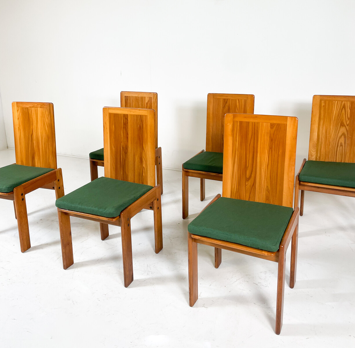 Mid-Century Modern Set of 6 Dining Chairs by  Romanutti, Italy, 1970s