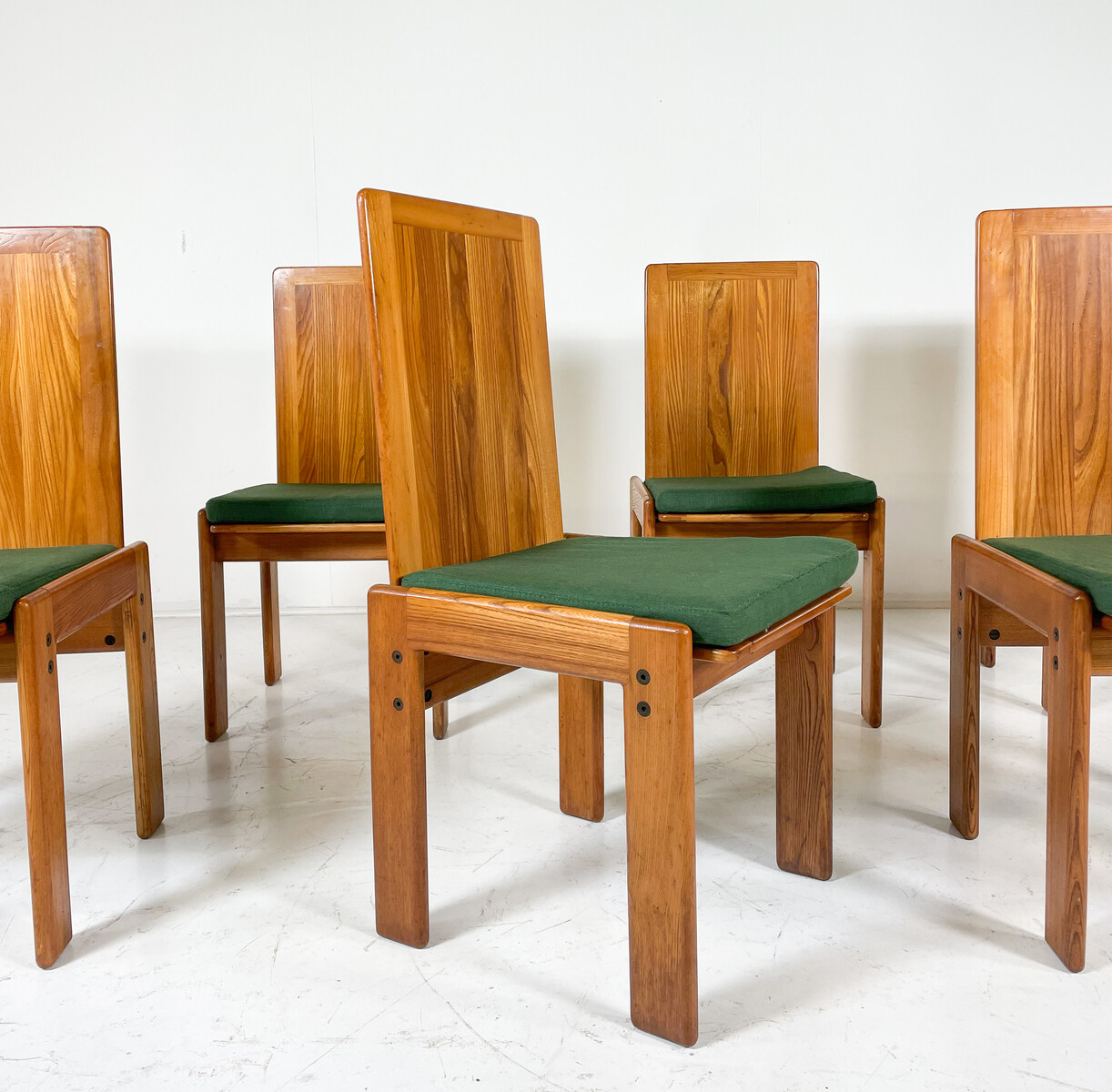 Mid-Century Modern Set of 6 Dining Chairs by  Romanutti, Italy, 1970s