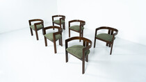 Mid-Century Modern Set of 6 Pigreco Armchairs by Tobia Scarpa, 1960s