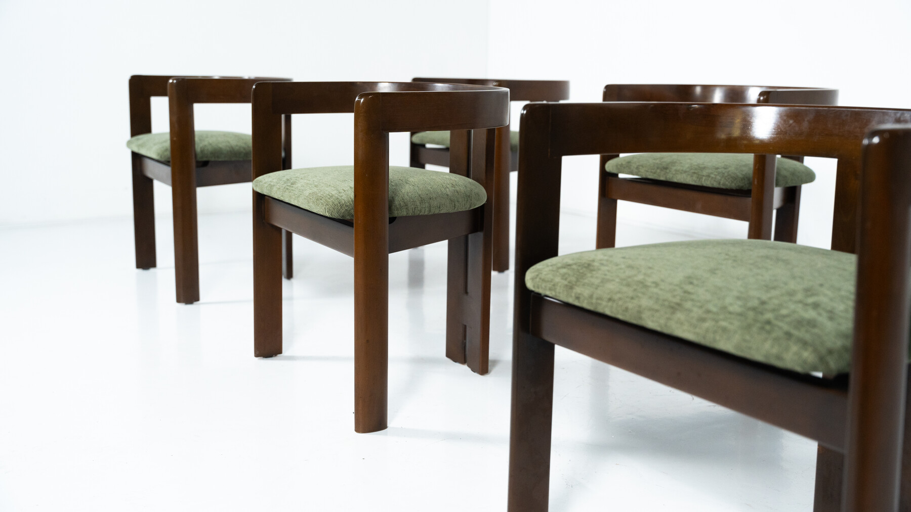 Mid-Century Modern Set of 6 Pigreco Armchairs by Tobia Scarpa, 1960s