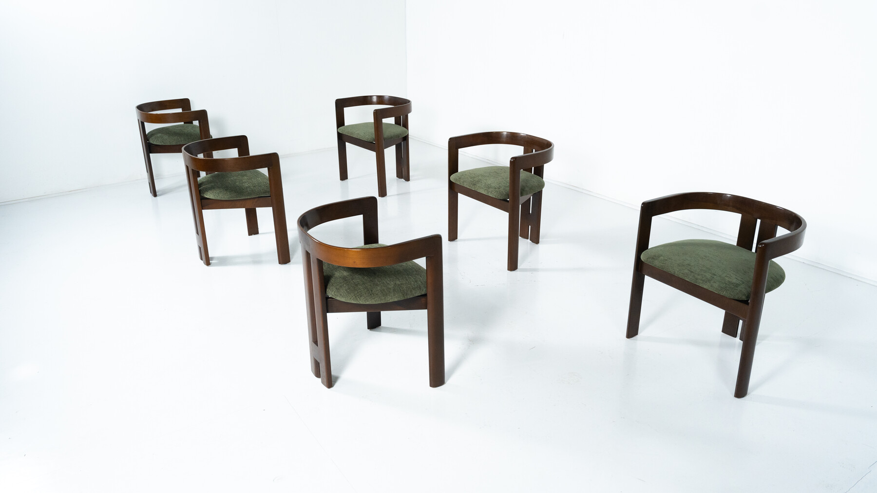 Mid-Century Modern Set of 6 Pigreco Armchairs by Tobia Scarpa, 1960s