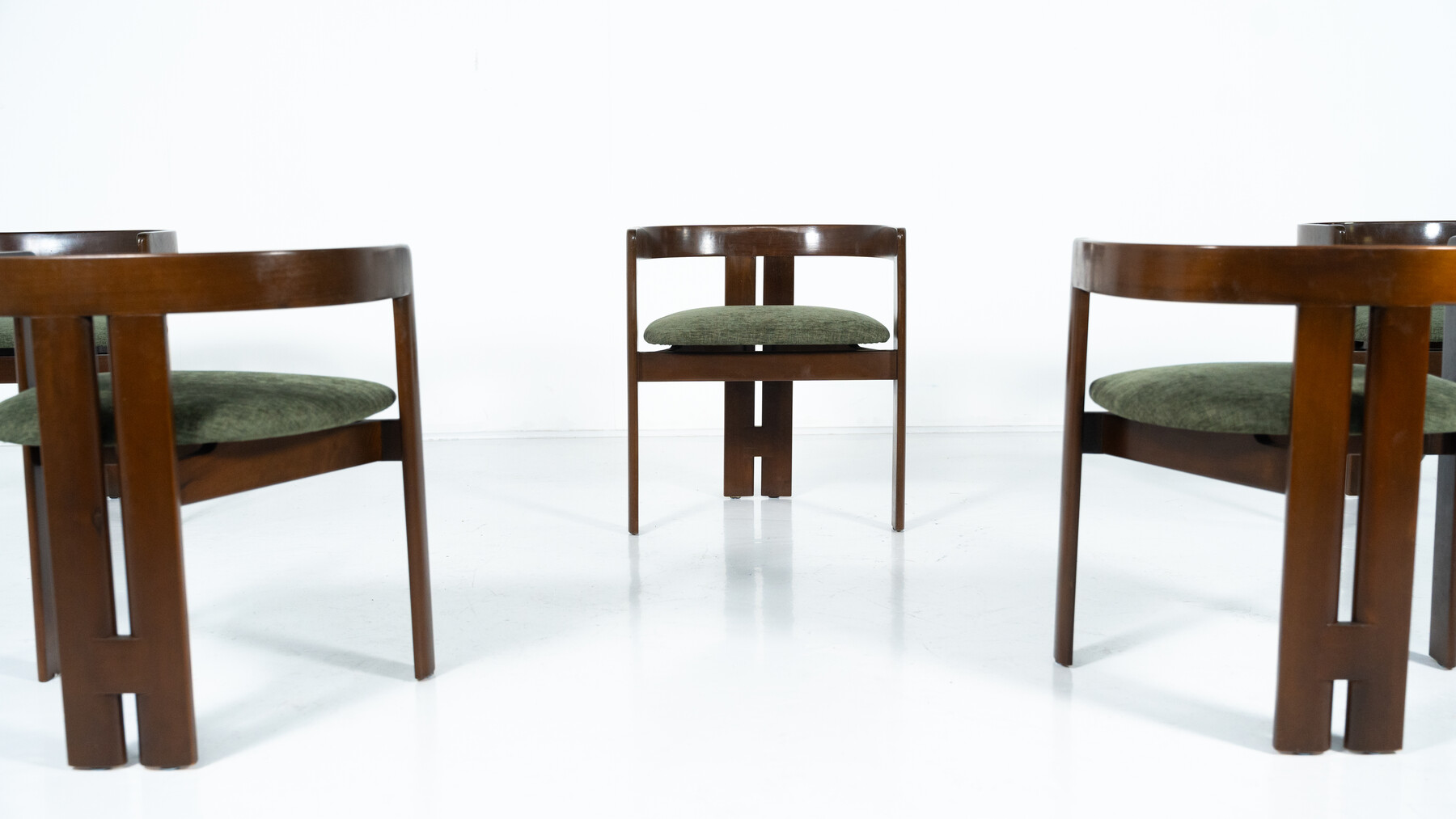 Mid-Century Modern Set of 6 Pigreco Armchairs by Tobia Scarpa, 1960s