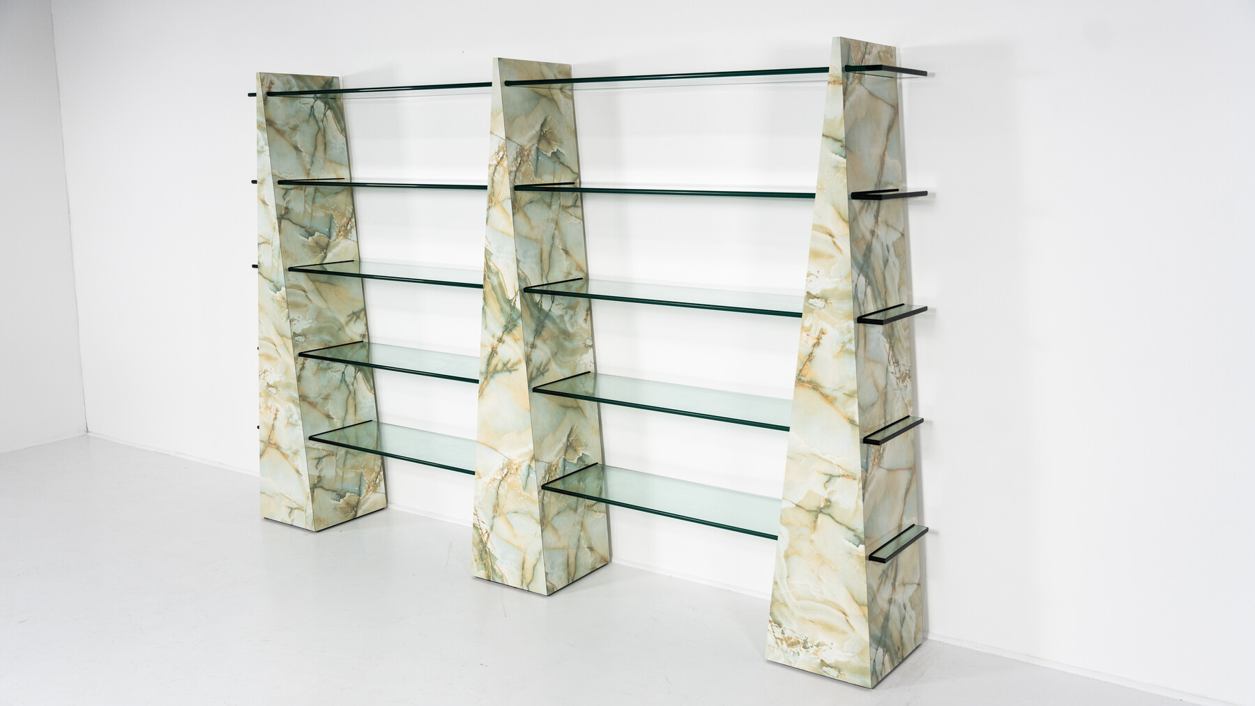 Mid-Century Modern Shelve, Stone and Glass, 1970s