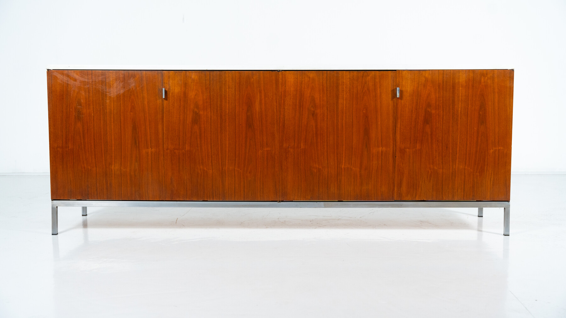 Mid-Century Modern Sideboard, Wood and marble, Italy, 1970s