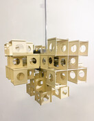 Mid-Century Modern Suspension by Francesco Bocola for Stilnovo, Plastic and Metal, Italy - Signed