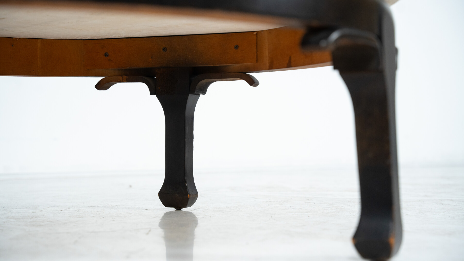 Mid-Century Modern Wood and Travertine Coffee Table, James Mont Style, 1950s