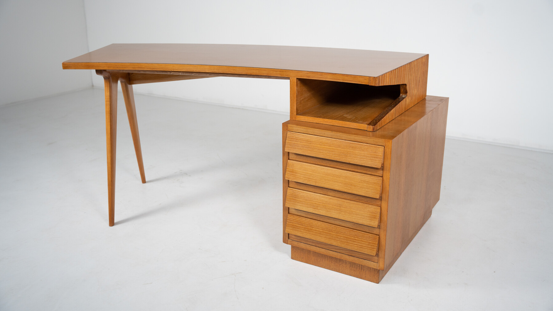 Mid-Century Modern Wooden Desk by Barovero, Italy