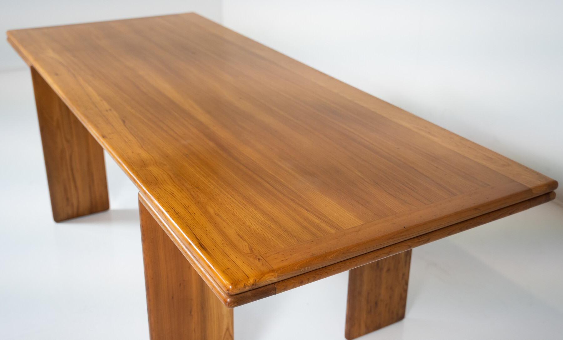 Mid-Century Modern Wooden Dining Table, in the style of Mario Marenco, Italy, 1980s