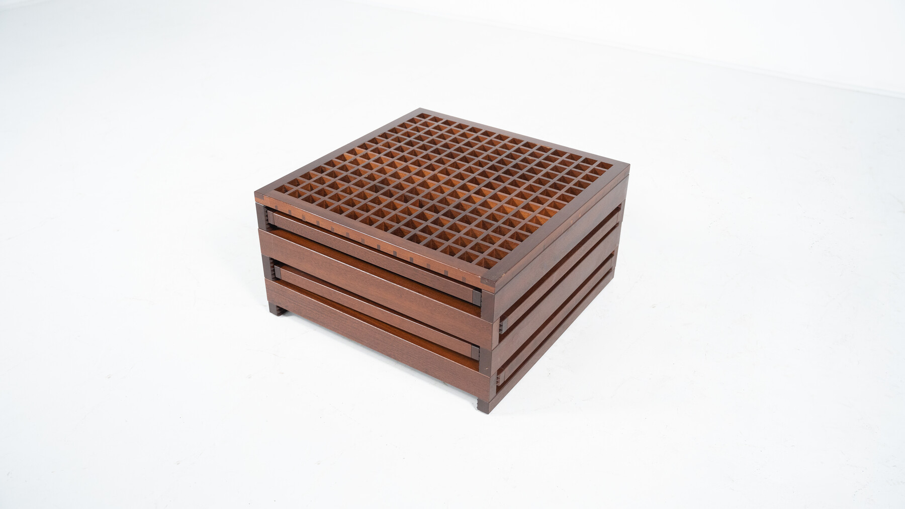 Mid-Century Modulable Wooden Coffee Table model 