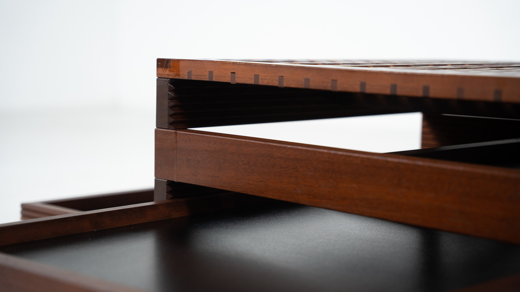 Mid-Century Modulable Wooden Coffee Table model 