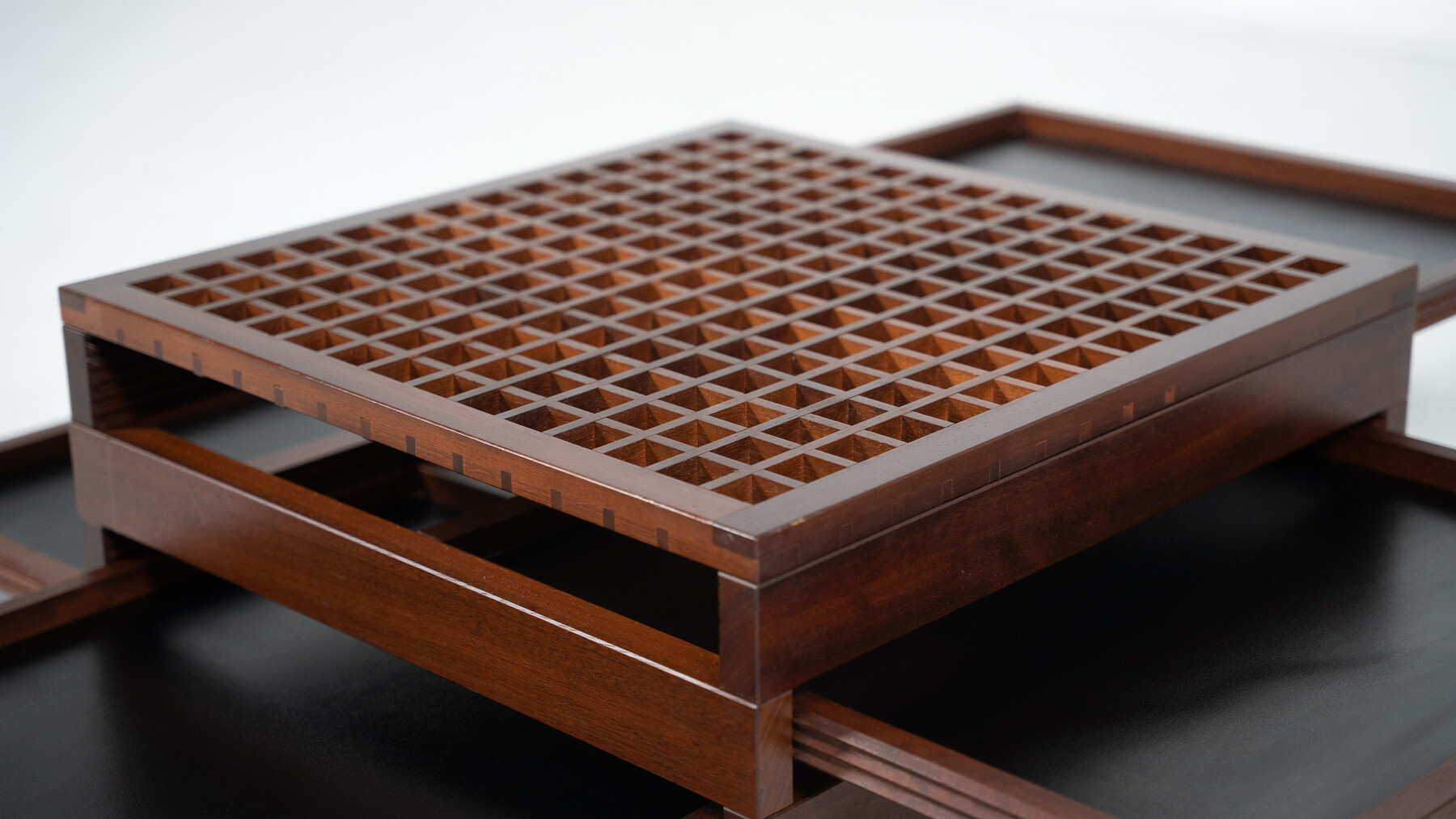 Mid-Century Modulable Wooden Coffee Table model 