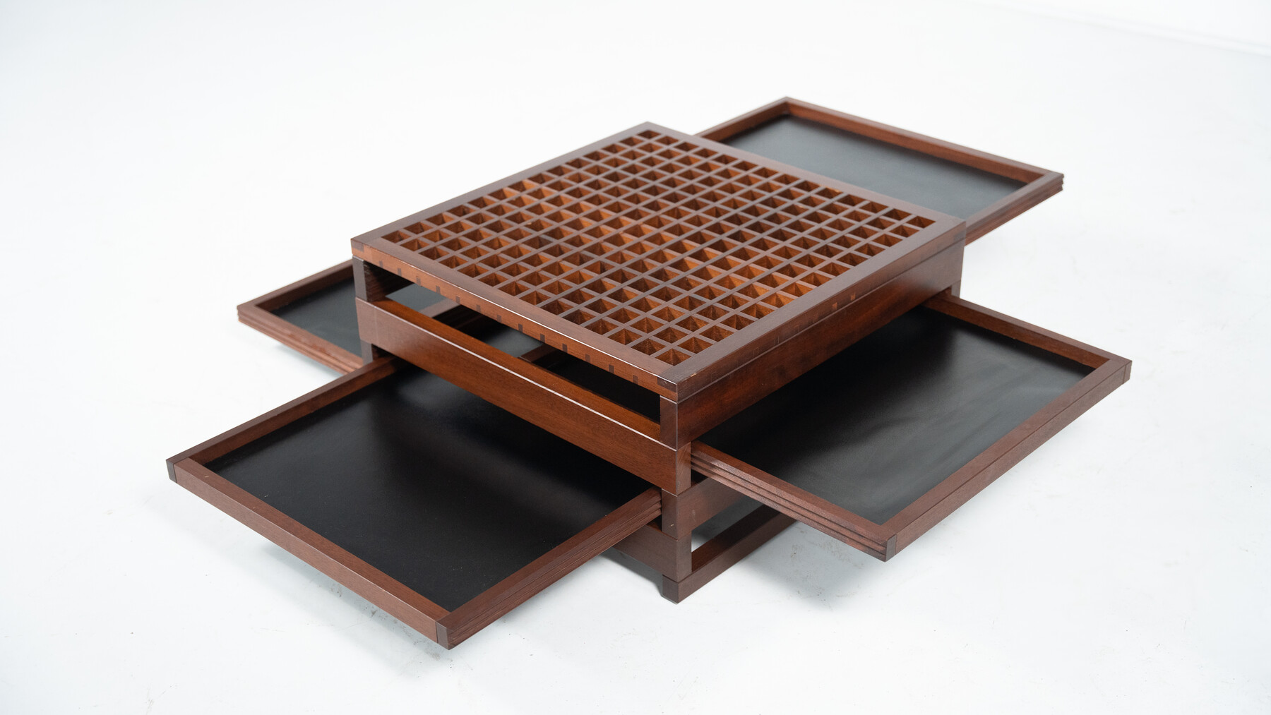 Mid-Century Modulable Wooden Coffee Table model 