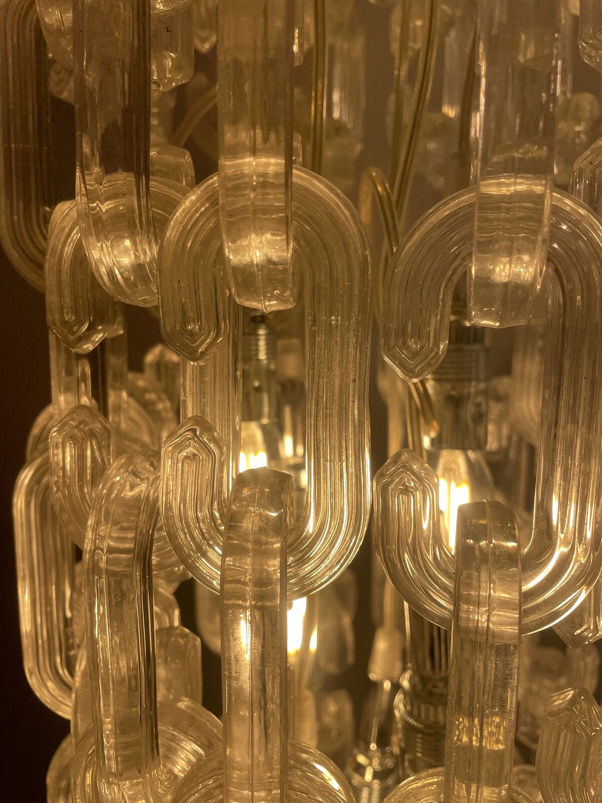 Mid-Century Murano Glass Chandelier in the style of TOSO