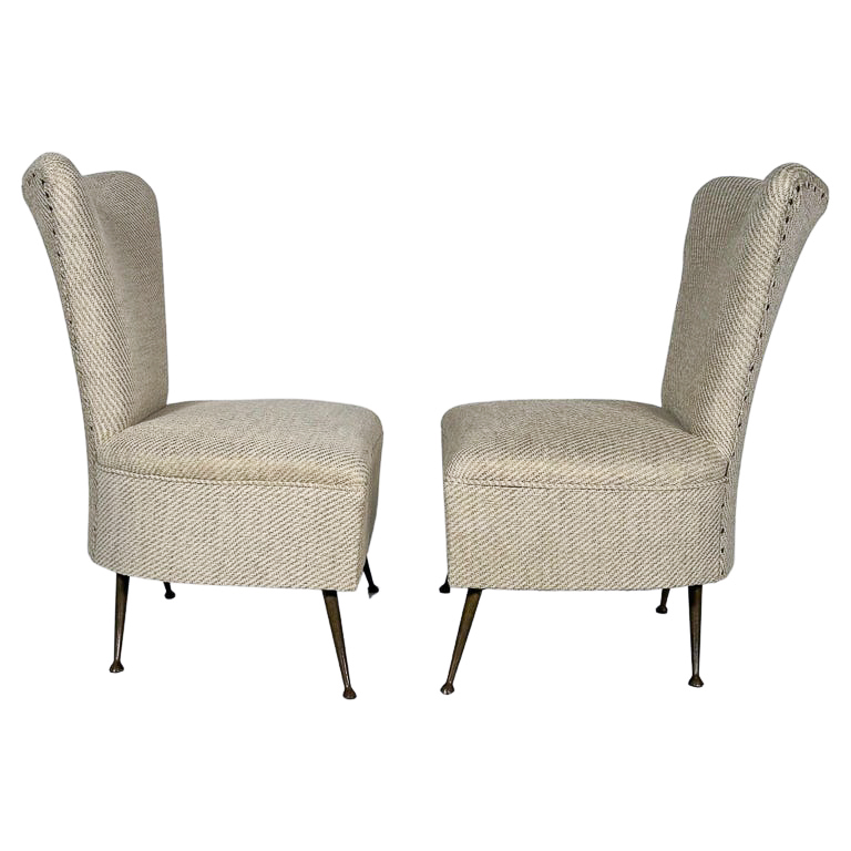 Mid-Century Pair of Italian Chairs, 1950s