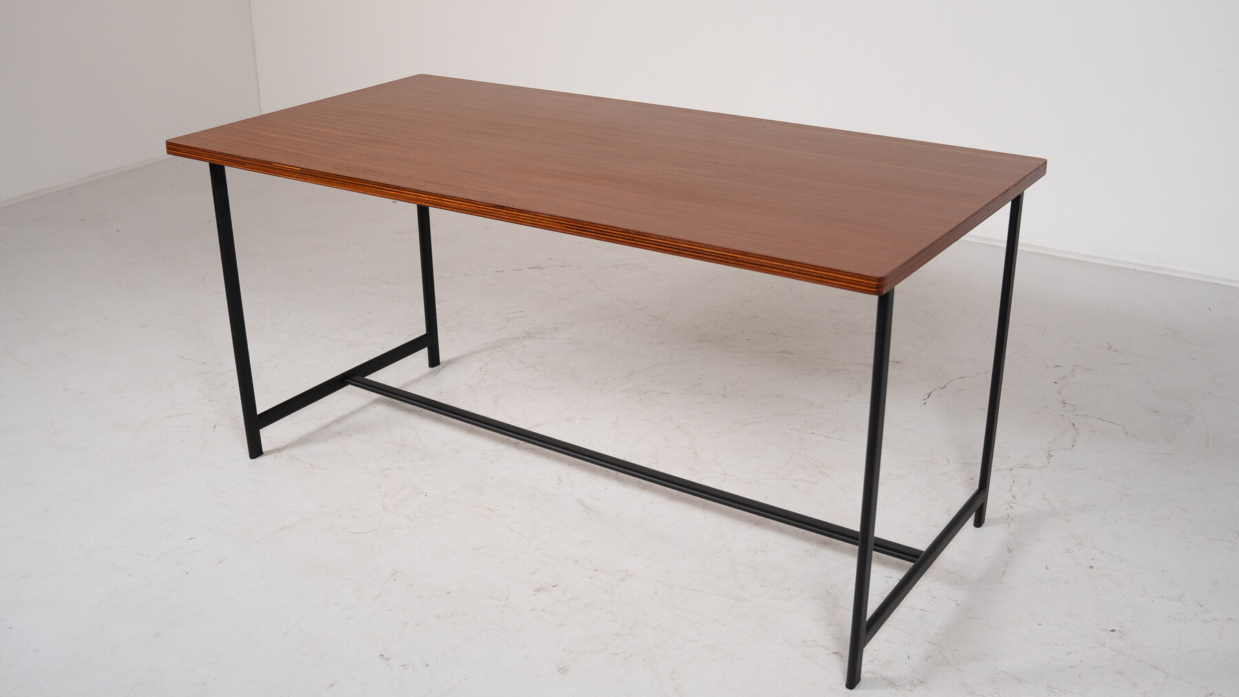 Mid-Century Wooden Desk by Jules Wabbes, Belgium, 1960s