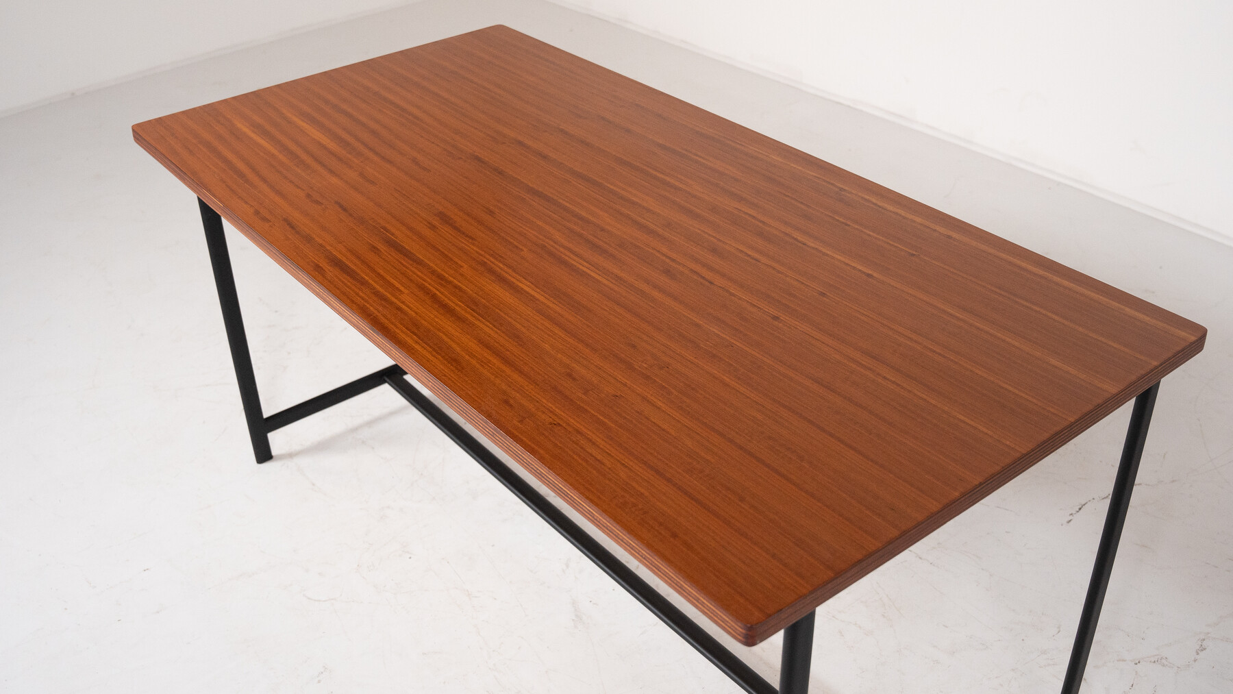 Mid-Century Wooden Desk by Jules Wabbes, Belgium, 1960s