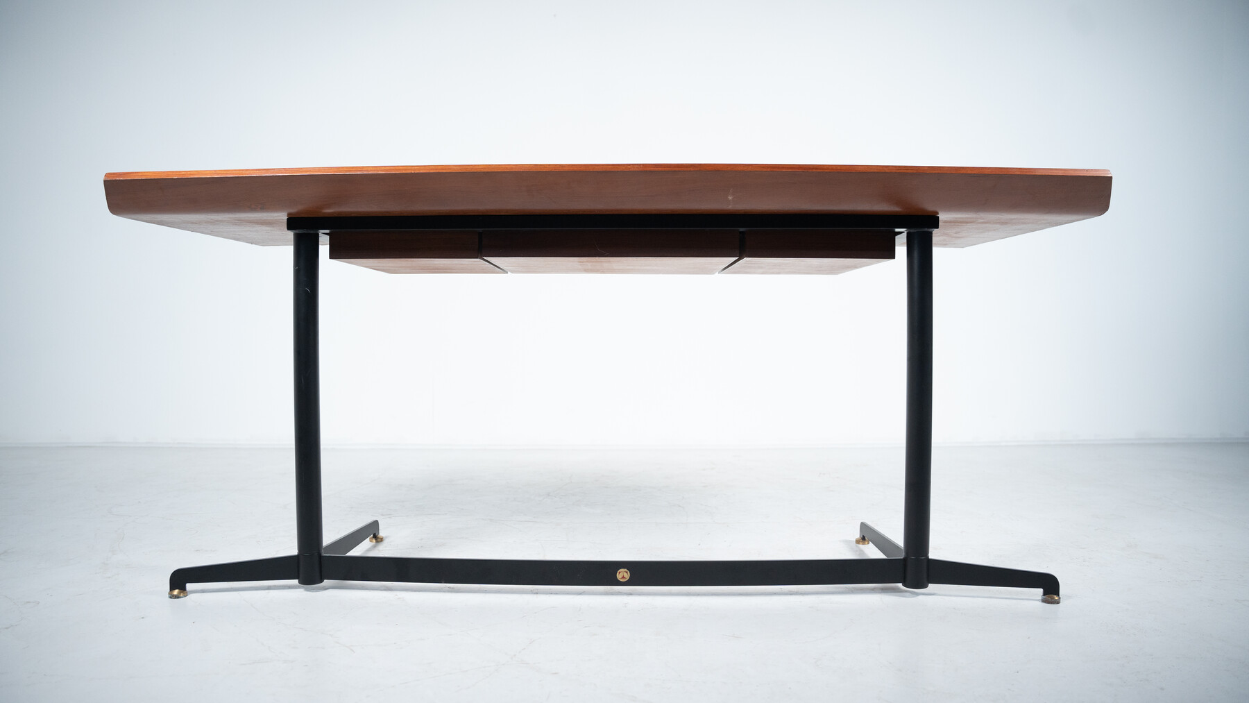 Mid-century Wooden Desk with Drawers by Osvaldo Borsani for Tecno - Italy 1958