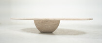 mid-modern-century travertine coffee table,  Italy