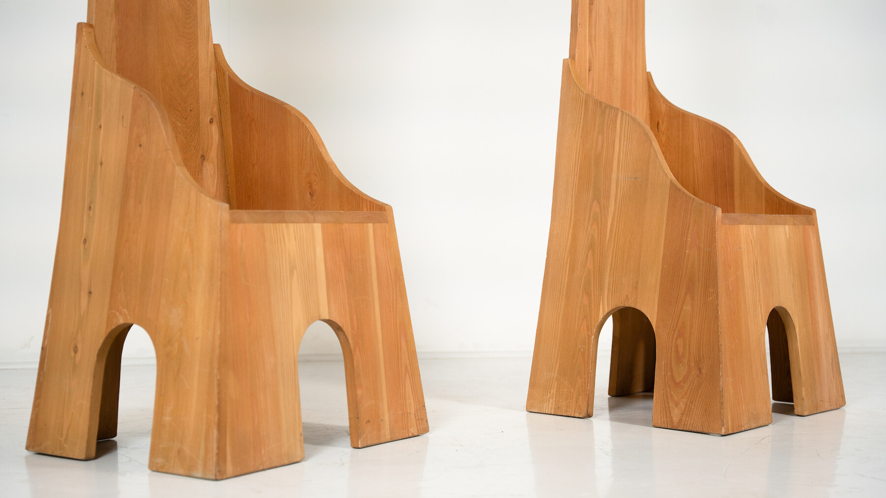 Pair of Fratina chairs by Mario Ceroli for Mobili Nella Valle for Poltronova, Italy 1972