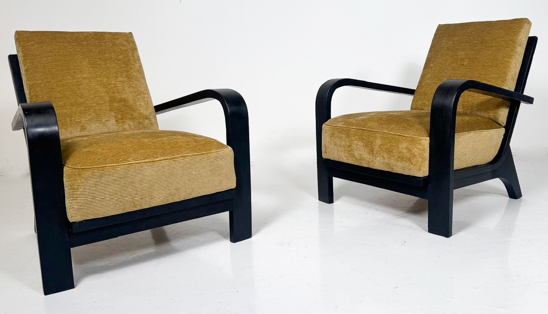 pair of italian club chairs from the 50s