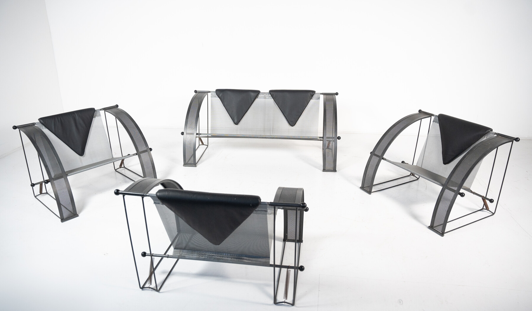 Seating Set in the Style of Mario Botta, Italy, 1980s