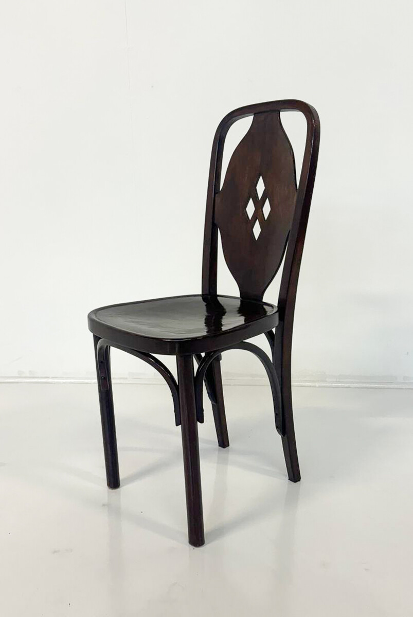 Set Of 6 Stained Wood Chairs - Carl Witzmann (1833 - 1952) For J. § J. Khon - Vienna 1908