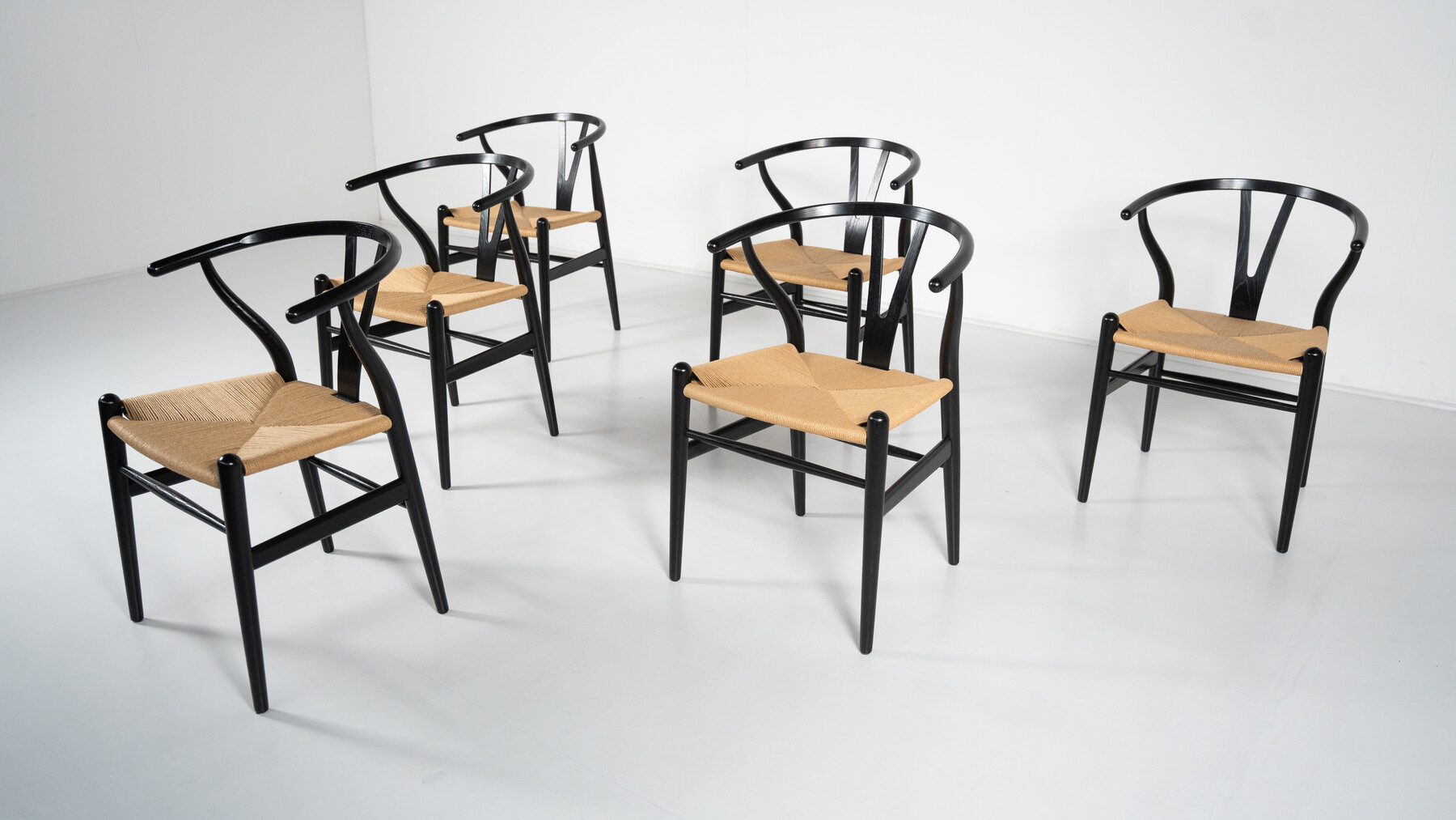 Set of 6 Wishbone Armchairs by Hans J. Wegner for Carl Hansen & Søn