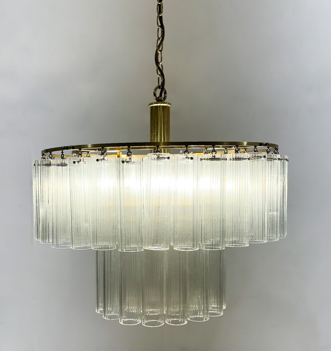 Tube Chandelier, Murano Glass, 1970s