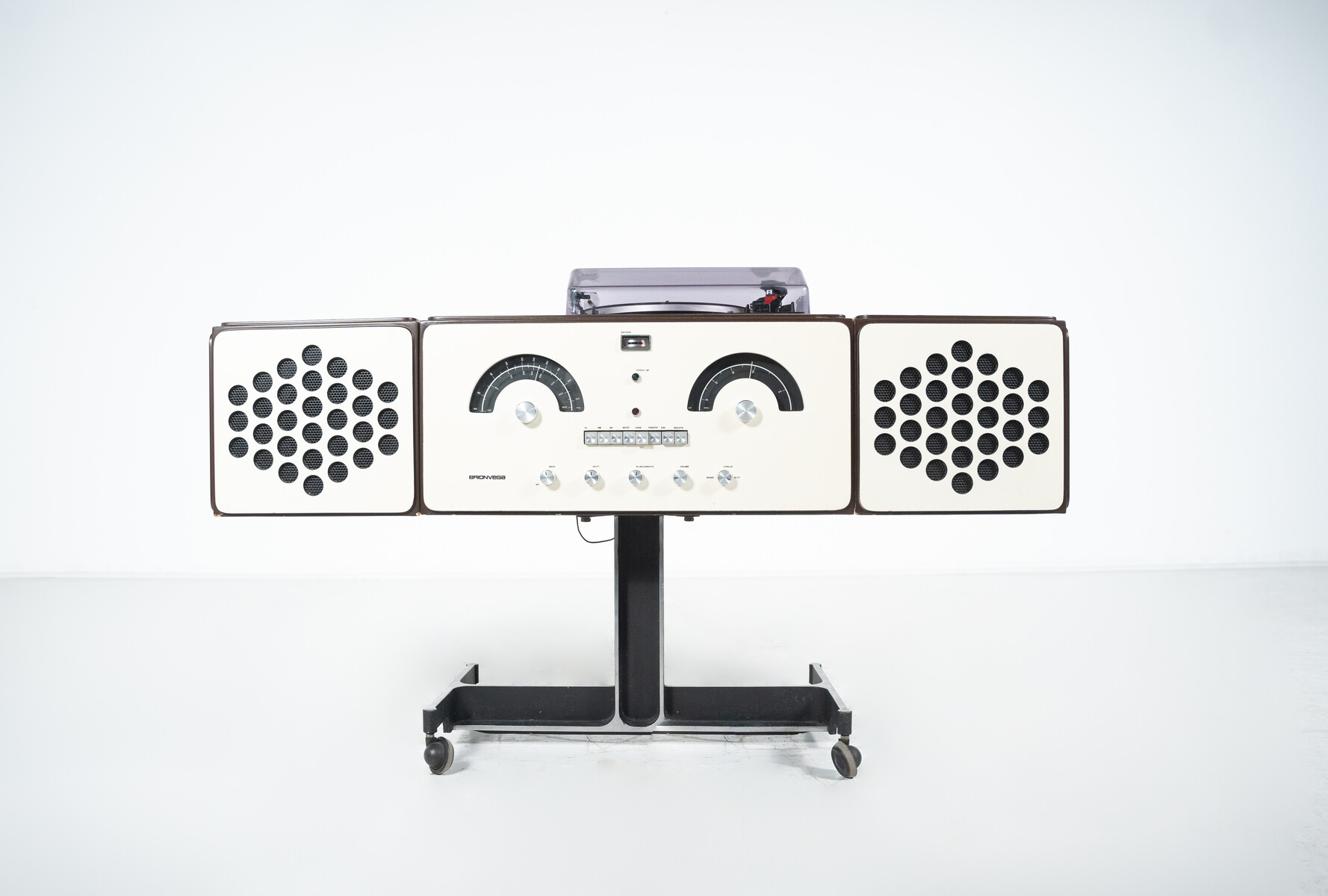 White Record Player Brionvega by Achille & Pier Giacomo Castiglioni, 1960s